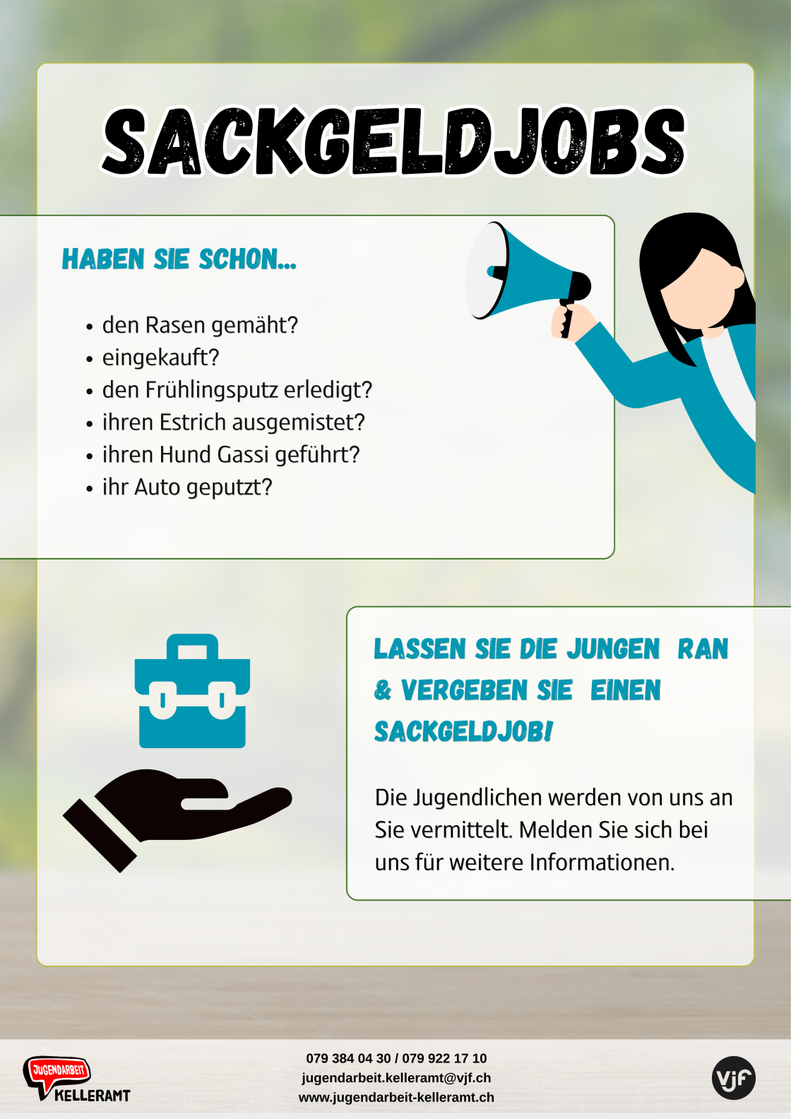Sackgeldjobs Arbeitgebende