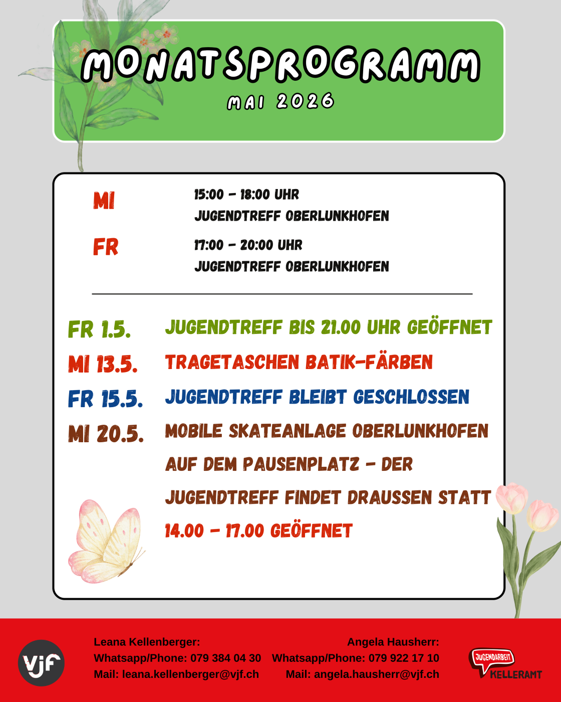 Monatsprogramm Mai
